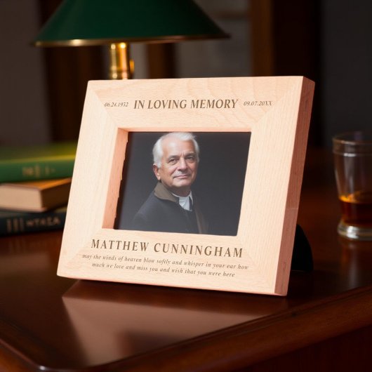 In het liefdevolle geheugen Modern Simple Minimali Gegraveerde Lijstjes