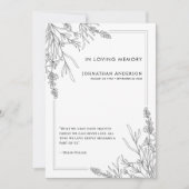 In het liefdevolle geheugen Orde van de Dienst beg Kaart (Voorkant)