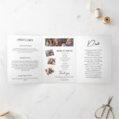 In het liefdevolle geheugen overlijdensfoto Trifol Drieluik Programma (Binnen)