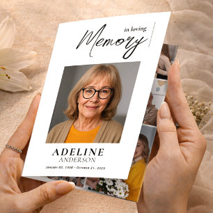 In het liefdevolle geheugen overlijdensfoto Trifol Drieluik Uitnodiging