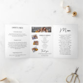 In het liefdevolle geheugen overlijdensfoto Trifol Drieluik Uitnodiging (Binnen)