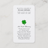 In het liefdevolle geheugen Pansy bloem sympathie Visitekaartje (Achterkant)