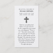 In het liefdevolle geheugen Pansy bloem sympathie Visitekaartje (Achterkant)