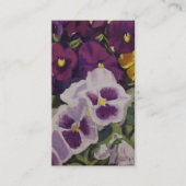 In het liefdevolle geheugen Pansy bloem sympathie Visitekaartje (Voorkant)