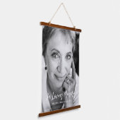 In het liefdevolle geheugen Script Fotoherinnering Hangend Wandkleed (Gebogen)
