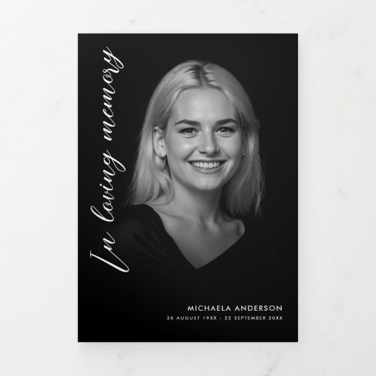 In het liefdevolle geheugen Script Photo Collage F Drieluik Programma (Cover)