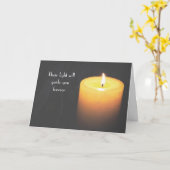 In het liefdevolle geheugen Twin Loss Candle Kaart (Gele Bloem)