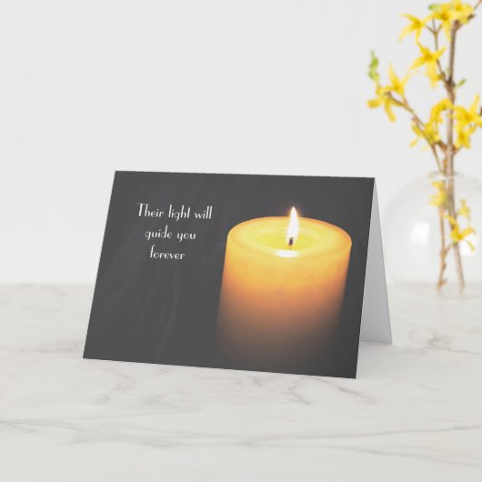 In het liefdevolle geheugen Twin Loss Candle Kaart (Gele Bloem)
