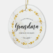 In het liefdevolle geheugen van Grandma Gold Wreat Keramisch Ornament (Links)