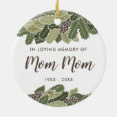 In het liefdevolle geheugen van mam-mam persoonlij keramisch ornament (Achterkant)