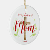 In het liefdevolle geheugen van mam op persoonlijk keramisch ornament (Rechts)