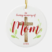 In het liefdevolle geheugen van mam op persoonlijk keramisch ornament (Voorkant)
