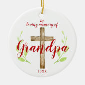 In het liefdevolle geheugen van opa gepersonalisee keramisch ornament (Voorkant)