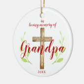 In het liefdevolle geheugen van opa gepersonalisee keramisch ornament (Links)