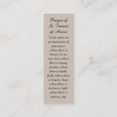 In het liefdevolle herinneringsboek Mark Prayer Ka Contactkaartje (Achterkant)