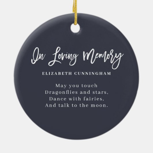 In het liefhebben van aangepaste geheugenkromme-fo keramisch ornament (Achterkant)