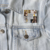 In het liefhebben van begrafenisherdenkingsfotocol vierkante button 5,1 cm (In situ)