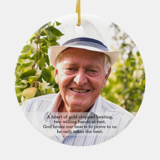 In het liefhebben van begrafenissympathie van gehe keramisch ornament (Achterkant)