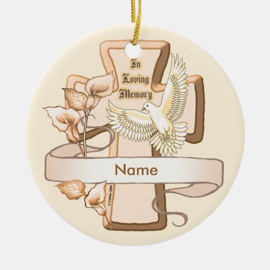 In het liefhebben van Christelijk geheugen Keramisch Ornament (Voorkant)