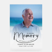 In het liefhebben van de begrafenisherdenkingsfoto acryl bord (Voorkant)