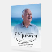 In het liefhebben van de begrafenisherdenkingsfoto acryl bord (Hoek)