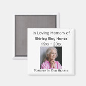 In het liefhebben van de begrafenisherdenkingsfoto magneet (Voorkant / Achterkant)