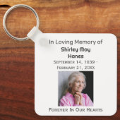 In het liefhebben van de begrafenisherdenkingsfoto sleutelhanger (Voorkant)