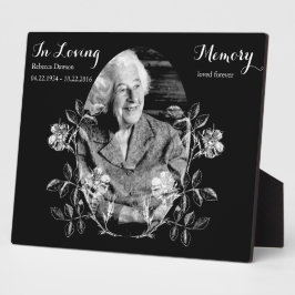 In het liefhebben van de Floral Memorial Custom Ph Fotoplaat