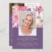 In het liefhebben van de Floral Photo Memorial Ser Programmakaart (Voorkant / Achterkant)