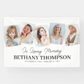 In het liefhebben van de Foto Collage Funeral Bann Spandoek (Horizontaal)