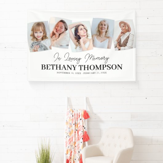 In het liefhebben van de Foto Collage Funeral Bann Spandoek (Insitu)