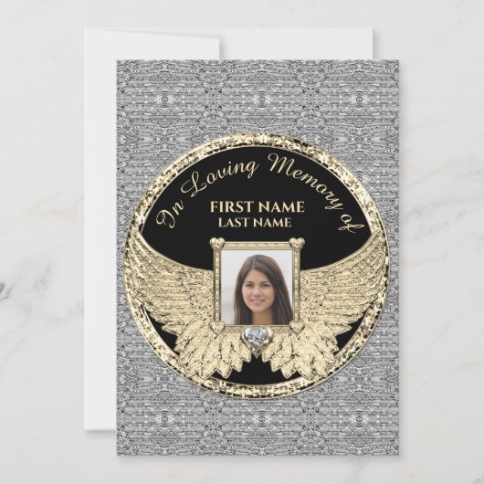 In het liefhebben van de Foto Silver en Gold Bedankkaart (Voorkant)