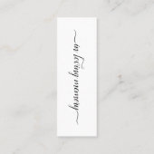 In het liefhebben van de Funeral Gift/Favor Bladwi Mini Visitekaartje (Achterkant)