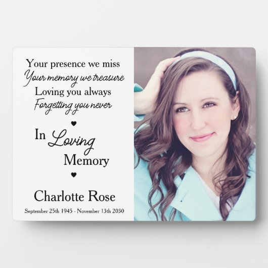 In het liefhebben van de Geheugenfamilie Foto Keep Fotoplaat (voorkant)