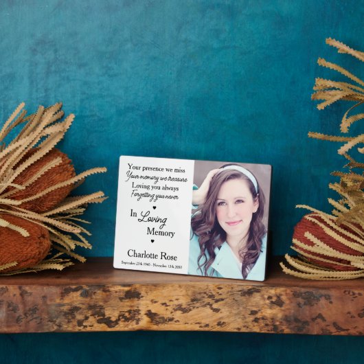 In het liefhebben van de Geheugenfamilie Foto Keep Fotoplaat (Zijkant)