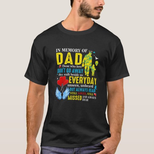 In het liefhebben van de herinnering aan papa in d t-shirt (Voorkant)