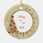 In het liefhebben van de kerstfoto van het Geheuge Keramisch Ornament (Achterkant)