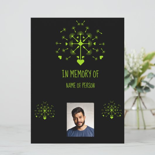 In het liefhebben van de Memory Dandelion Art (Staand voorkant)