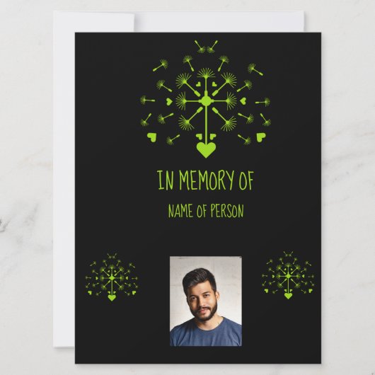 In het liefhebben van de Memory Dandelion Art (Voorkant)