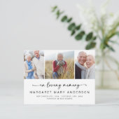 In het liefhebben van geheugen 3 Foto begrafenis b Briefkaart (Staand voorkant)