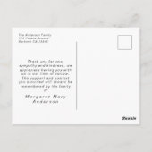 In het liefhebben van geheugen 3 Foto begrafenis b Briefkaart (Achterkant)