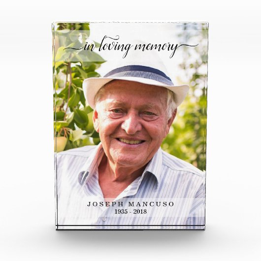 In het liefhebben van geheugen begrafenissympathie fotoblokken (Voorkant)