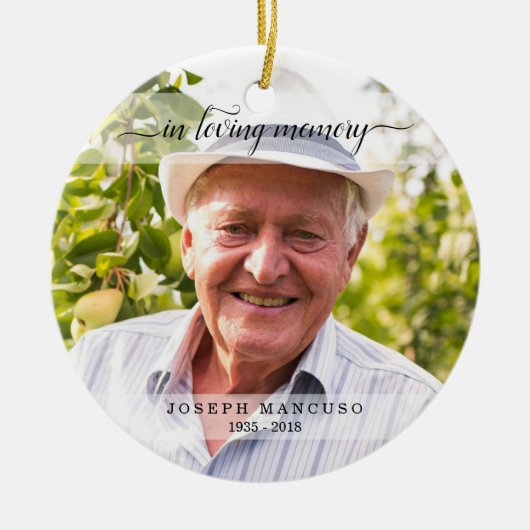 In het liefhebben van geheugen begrafenissympathie keramisch ornament (Voorkant)