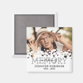 In het liefhebben van geheugen begrafenisvoordeel magneet (Voorkant / Achterkant)