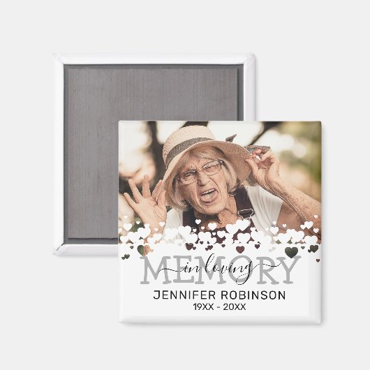 In het liefhebben van geheugen begrafenisvoordeel magneet (Voorkant / Achterkant)