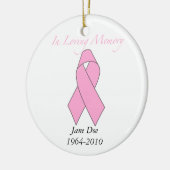In het liefhebben van geheugen, Borstkanker Keramisch Ornament (Links)