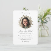 In het liefhebben van Geheugen Dank u Begrafelijke Bedankkaart (Staand voorkant)