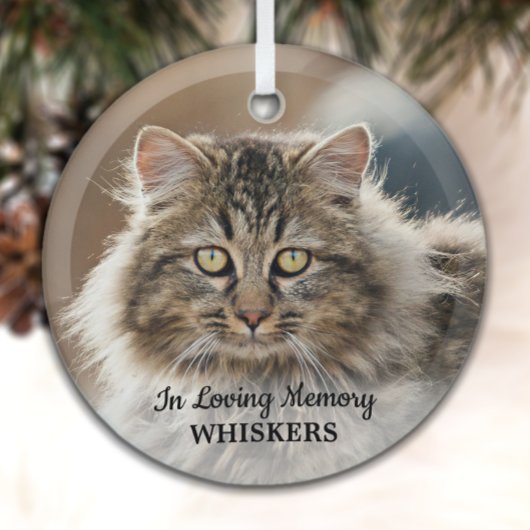 In het liefhebben van geheugen - Eenvoudig Kat Fot Glas Ornament