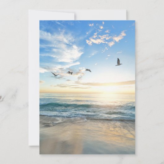 In het liefhebben van geheugen Elegant Beach Photo Kaart (Achterkant)