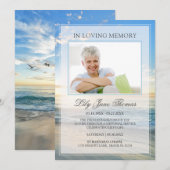 In het liefhebben van geheugen Elegant Beach Photo Kaart (Voorkant / Achterkant)